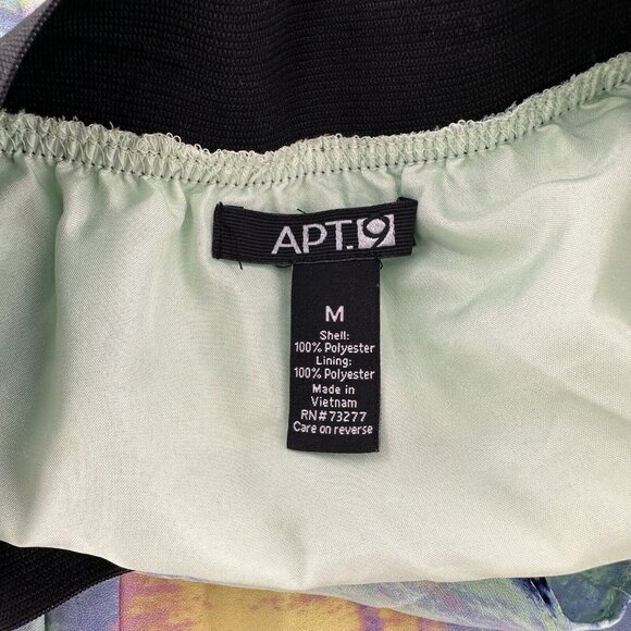 Apt 9 Abstract Print Pleated Midi Skirt With Elastic Waistband Size M Watercolor - Picture 2 of 11